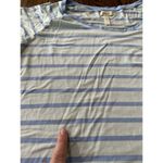 Matilda Jane T Shirt Womens Large Blue White Striped Long Sleeve Modal Blend Top Photo 3