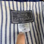 Vintage Le Tigre Distressed Denim Jean Utility Preppy Blazer Size M Photo 7