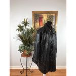 Vintage Maxam Women Medium Black Patchwork Lambskin Leather Coat Italian Mosaic Photo 2