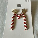 Gap : Candy Cane Earrings with Gold Stars Photo 0