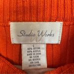 Studio Works  Sweater Pullover Ribbed Mock Neck Womens Size Large Orange‎ Photo 4