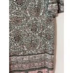 Lucky Brand Lucky‎ Brand Women's Size S/P Green Floral Button Front Short Sleeve Top Photo 1