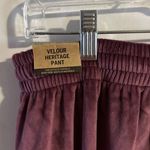 PINK - Victoria's Secret Victoria's Secret Pink NWT Velvet Velour Maroon Sweatpants Medium Y2K Retro Photo 4