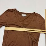Lovers + Friends  Top Womens Small Dory Brown Ruched Sleeve Wrap Crop Top Photo 7