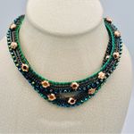 Stella & Dot  Retired Rose Gold + Hematite Mercury Statement Necklace Photo 5