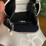 ZARA NWT  White Rose Box Clutch & Purse w/ Magnetic Closure & Silver Chain Strap Photo 5