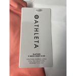 Athleta NWT Elation V-Neck Coral Peach Crop Top D-DD Cup XL Photo 2