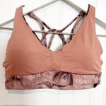 Athleta  Solace Women's Floral‎ Athletic Workout Sports Bra Pink Loungewear Photo 3
