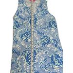 Lilly Pulitzer Essie Blue Peri Turtly Tank Tunic Top Smocked Beach XS Photo 4
