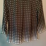 J.Crew  Printed Scoop Neck Blouse Polka Dots Black Photo 3