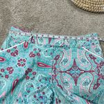 Peter Millar  Women’s Capri Pants Golf Mid Rise Paisley Multicolor in Blue Pink 8 Photo 11