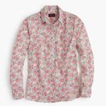 J.Crew Classic Popover Shirt Tunic ~ Liberty Swirling Petals Small Photo 3