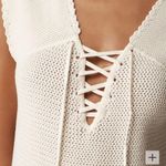 J.Crew NWT Pointelle Lace-Up Sweater Dress Small Photo 1