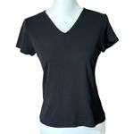 DKNY Black V-Neck Short Sleeves Staple Blouse Sz M Photo 0
