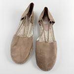 Eileen Fisher  Beige Lace-Up Perforated Espadrille Flats Shoes US 8 1/2 Photo 1