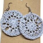 crochet dangle earrings blue MunandMe handmade Photo 0