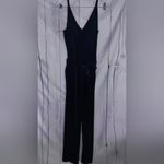 Banana Republic  Black Velvet V-Neck Sleeveless Jumpsuit NWT Photo 2