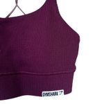 Gymshark Ribbed Strappy Sports Bra Womens S Purple Padded Athleisure Stretch Photo 3