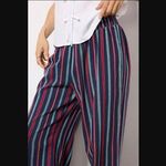 Michael Stars  Sita Embroidered Stripe Cotton Wide Leg Pants S Photo 2