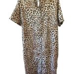 Ellison Maxi Dress Size L Animal Cheetah Print Slinky Mob Wife Comfy Button Down Photo 2