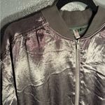 Free People Movement Womens Olive Green Bomber Knit Collared Jacket Size Medium Photo 2