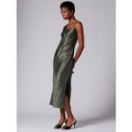 Equipment Femme Aurore Crinkle Wrap Dress Castor Grey Size 6 NEW Photo 13