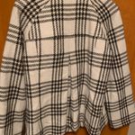 Style & Co NEW Women Large Short Coat Plaid Black & White Big Buttons Photo 3