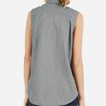 Everlane Poplin Sleeveless Button Down Grey Top Size Medium Photo 1