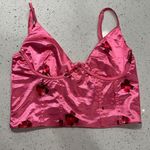 Pink Flower Corset Top Size M Photo 0