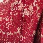 Free People The Jet Set Diaries x  burgundy lace plunge neck mini dress. Small Photo 3