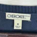 Cherokee Vintage Argyle Button Front Cardigan Sweater Blue Multi Medium Photo 8