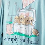 Simply Southern Golden Retriever Puppy Prep Preppy Football Long Sleeve Top Photo 7