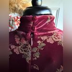 Vintage Scott McClintock mock neck Asian velvet column dress, size 8 Red Photo 7