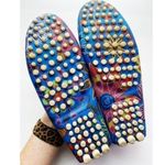 Mr & Mrs Yuo • Leather Floral Loafer Flats Blue Size 6 Photo 3