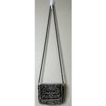 Chico's  Embroidered Black Gold Crossbody Purse Shoulder‎ Bag Going Out Travel Photo 1