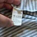 White and Gray Long Sleeve Tee Soft Cotton Blend Size M Photo 2