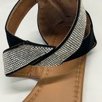 Olivia Miller  Day Dreams Ankle Strap Sandals W\Rhinestones Heel Zip 7 BLACK Photo 5