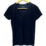 Everlane  Women’s Supima Cotton V Neck T Shirt Navy Blue Size Medium Made in USA Photo 0
