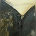 Due Per Due | VINTAGE Black Floral Panel Long Flowy Maxi Silk Skirt | Size 10 Photo 1