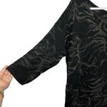 Chico's  Womens Double V-neck Pullover Black Gold ¾ Sleeve Sweater Size 2 NWT Photo 4