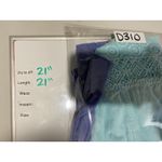 Chico's  Linen Blend Open Cardigan Sweater Sz 1 M Beaded Ombre Blue‎ Embroidered Photo 4