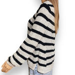 H&M Cable-knit Crewneck Sweater Women’s Medium Black & Beige/Ivory Size Medium Photo 1