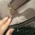 Pale Pink Rose Mini Backpack Bag Faux Leather Adjustable Strap Zipper Pockets Photo 9