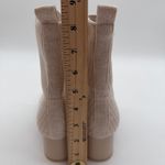 Vivaia Zoe Round Toe Block Heel Old Money Wool Knit Comfort Boots Almond 9.5 Photo 5
