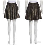 CREATURES OF COMFORT Bronze Metallic Mini Circle Skirt Skater Flared Large New‎ Gold Photo 9