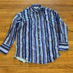 One mile stripe button down shirt Blue Size XS Photo 0