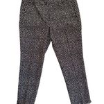 Talbots Hampshire Ankle Pants Womens Size 12 Petites Black Pink Dots Polka Dot Photo 2