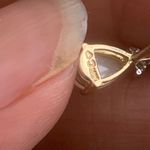 10k Gold White Opal Stud Earrings Photo 4