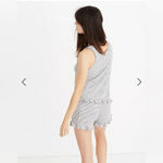 Madewell  Ruffle-Hem Pajama Tank Top Striped Women’s Small‎ Photo 3