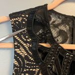 Badgley Mischka Belle Dress Black & Creamy Tan w/Beaded & Lace Neckline Sz 4 NWT Photo 13